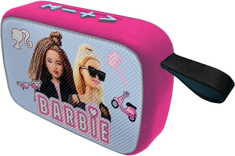 Lexibook BT018BB Mattel Barbie-Tragbarer Bluetooth-Lautsprecher, kabellos, USB-C, SD/TF-Karte, wiede