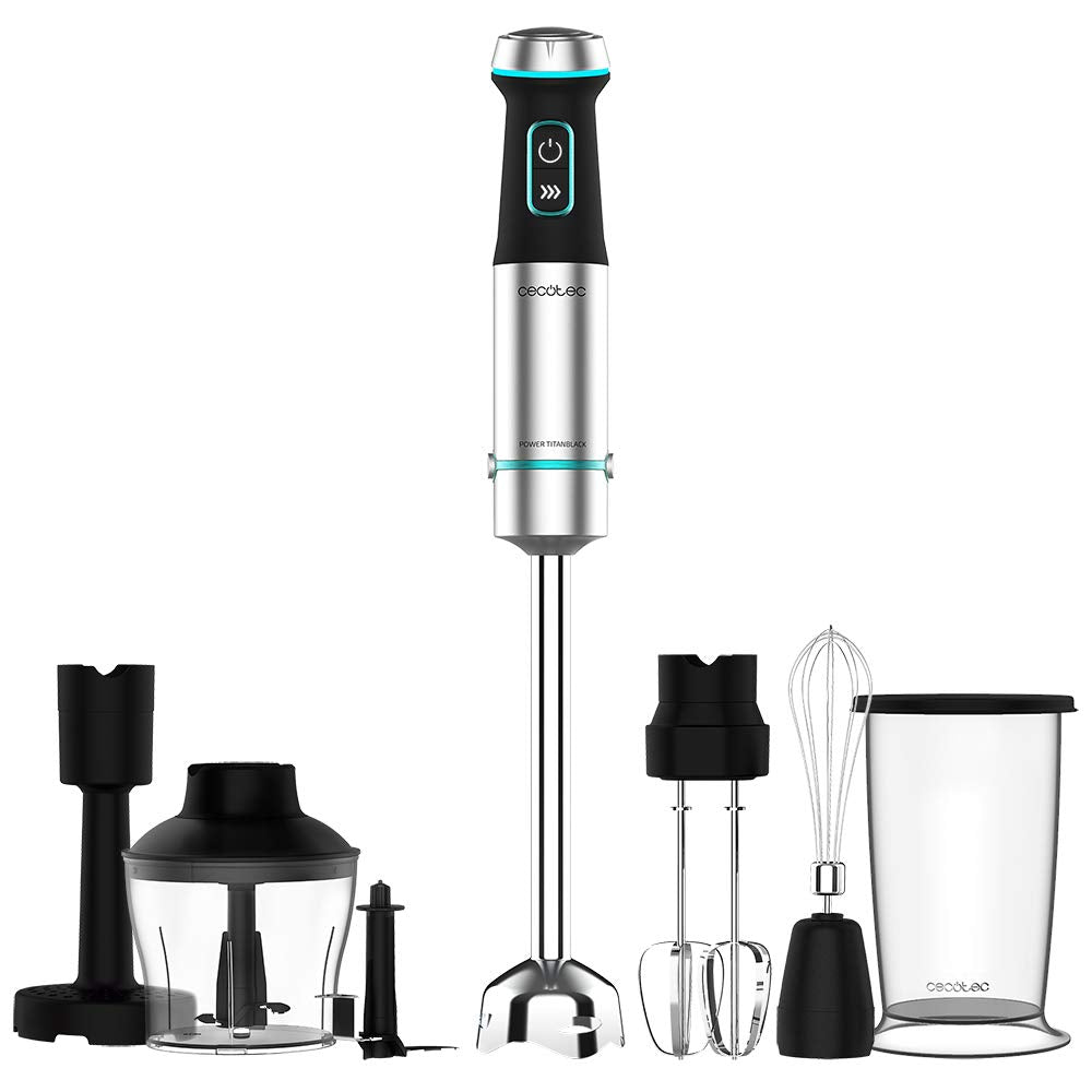 Cecotec Stabmixer Power TitanBlack 1200 XL PerfectCream&Crush. 1200 W, CrossBlades Technologie mit 4