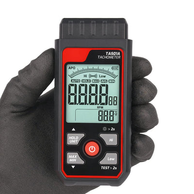 Digitaler Drehzahlmesser Tachometer, Berührungsloser Drehzahlmesser Digitaler Laserfoto Drehzahlmess