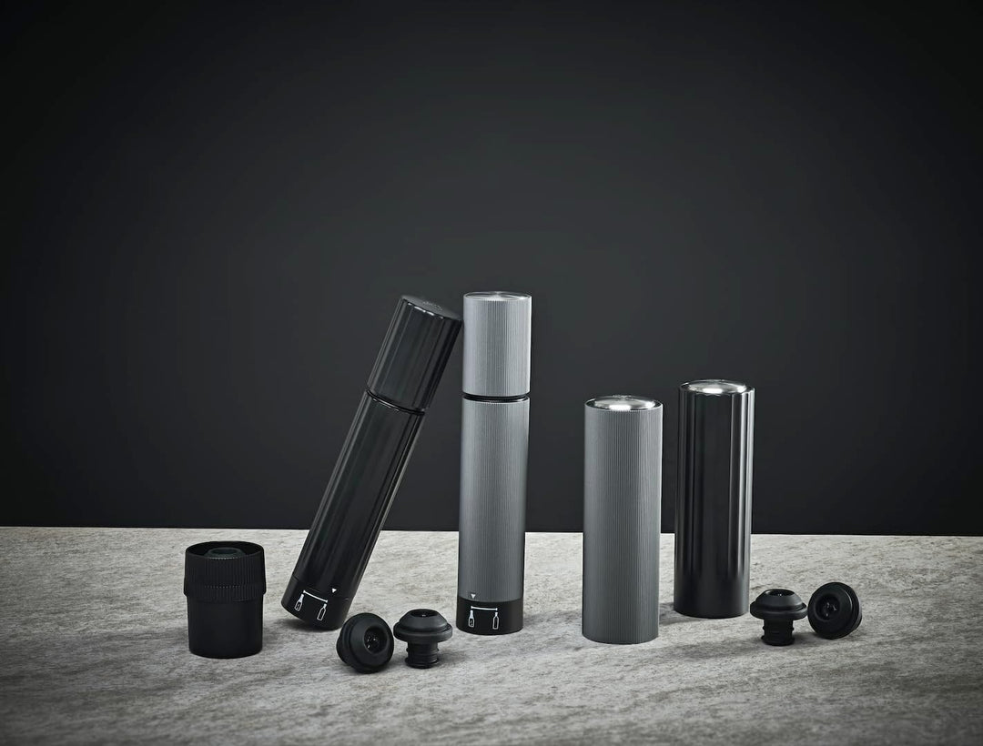 2in1 Vakuumpumpe für Wein & Champagner, 20 cm, Aluminium Karbonfarben Manuelle, Karbonfarben Manuell