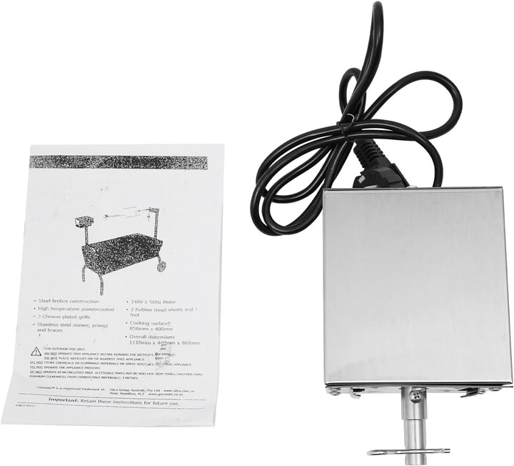 BBQ Rotisserie Motor,Barbecue Grill Motor Grillspiess Rotisserie Röster Spiess Drehspiess Edelstahl