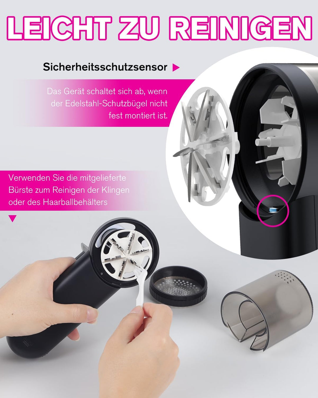 Fusselrasierer Elektrisch, [USB Aufladung] Homtronics Fusselentferner für Kleidungsstücke, LED-Anzei