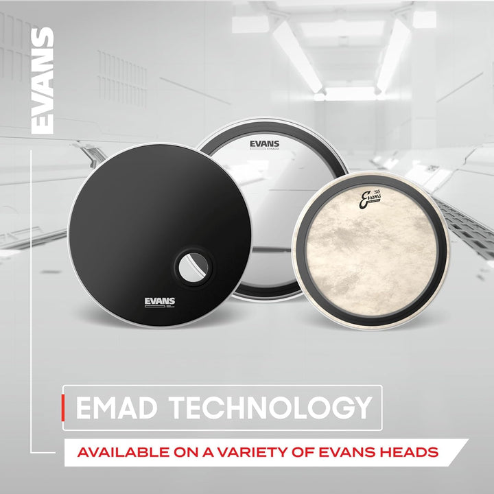 Evans EMAD2 System Bassdrum Pack – enthält 1 Bassdrum Head, 1 Reso Drum Head, 2 austauschbare Dämpfu