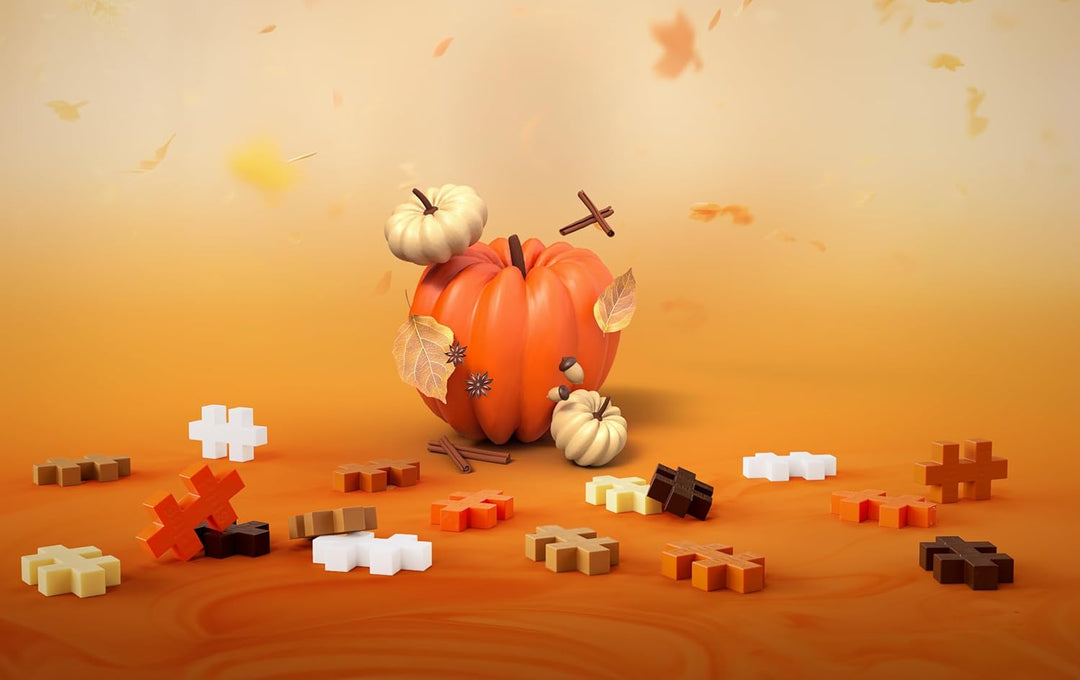 Plus-Plus - 240 Kreativ Bausteine Kürbis, Pumpkin Spice 240 Pieces Pumpkin Spice, 240 Pieces Pumpkin
