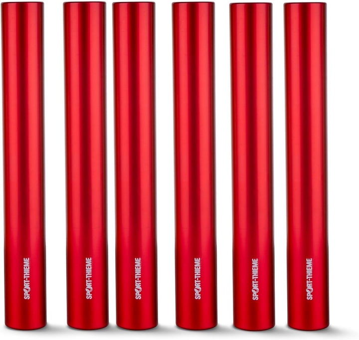 Sport-Thieme Staffelstäbe-Set Metall | ø 38 mm | 6 Stäbe + Aufbewahrungsbeutel Leichtmetall Stäbe