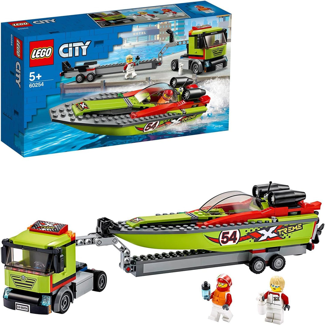 Lego 60254 City Great Vehicles Rennboot-Transporter