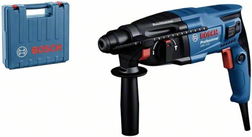 Bosch Professional Bohrhammer GBH 2-21 (mit SDS plus, inkl. Zusatzhandgriff, Maschinentuch, Tiefenan