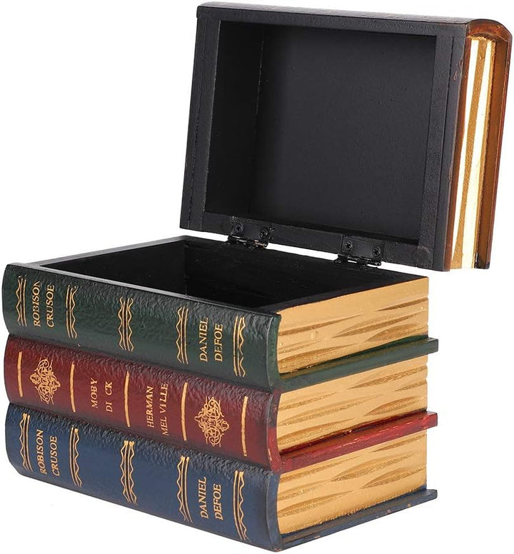 Falsche Buchbox 16 x 14 x 19 cm Vintage Europäischen Stil Deko Schmuck Aufbewahrung Buchboxen Gefäls
