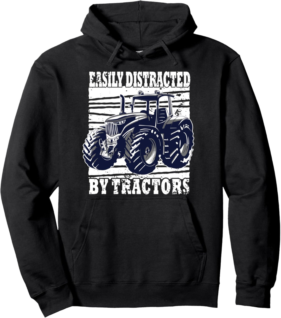 Lässt sich leicht von Traktoren, Bauern ablenken. Pullover Hoodie