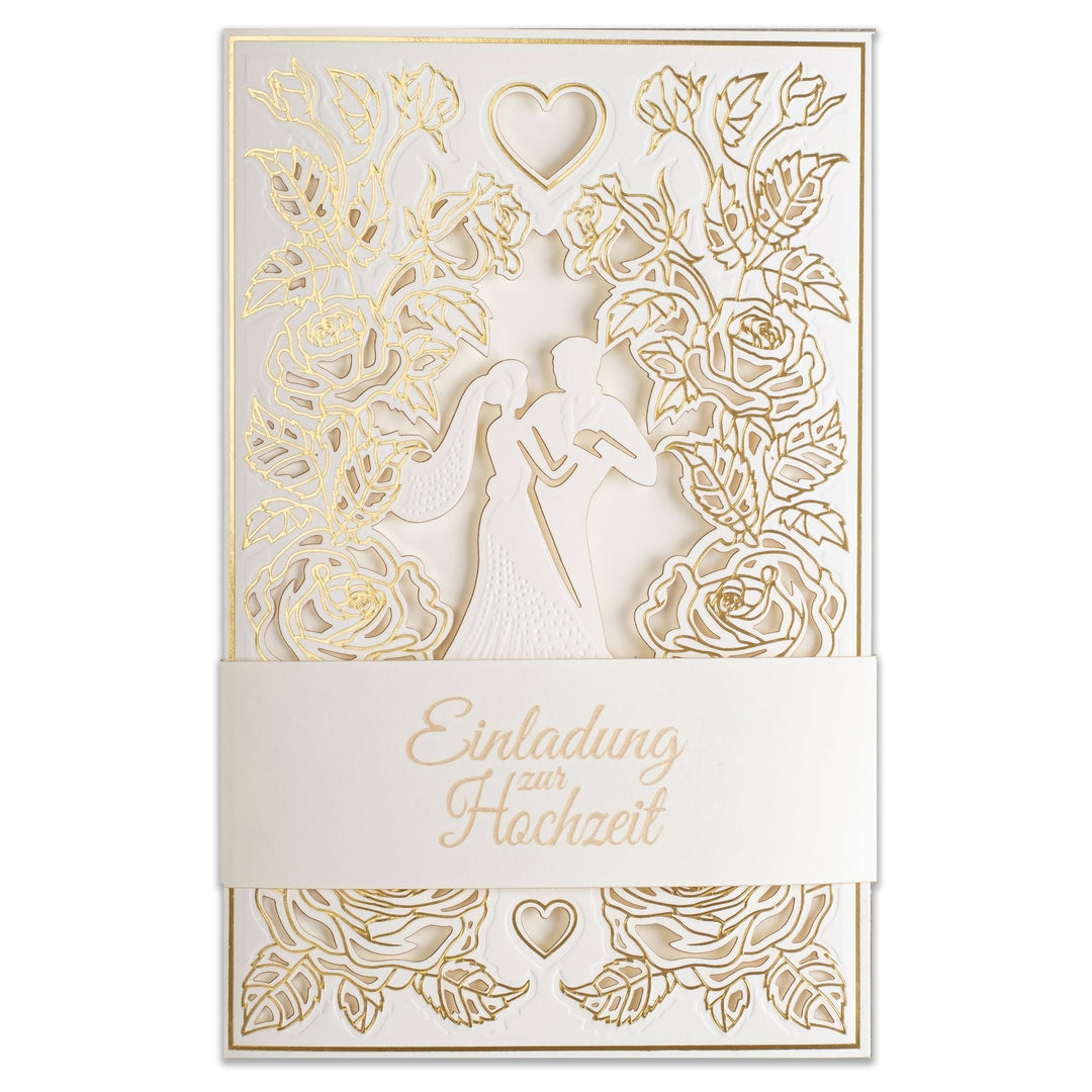 Art Nuvo Hochzeitseinladungen-20 St.130x205mm, Mit Bedruckbaren Einlagen Und Umschlägen Für Hochzeit
