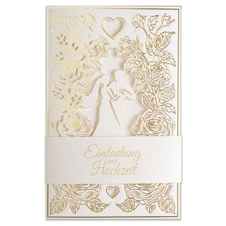 Art Nuvo Hochzeitseinladungen-20 St.130x205mm, Mit Bedruckbaren Einlagen Und Umschlägen Für Hochzeit