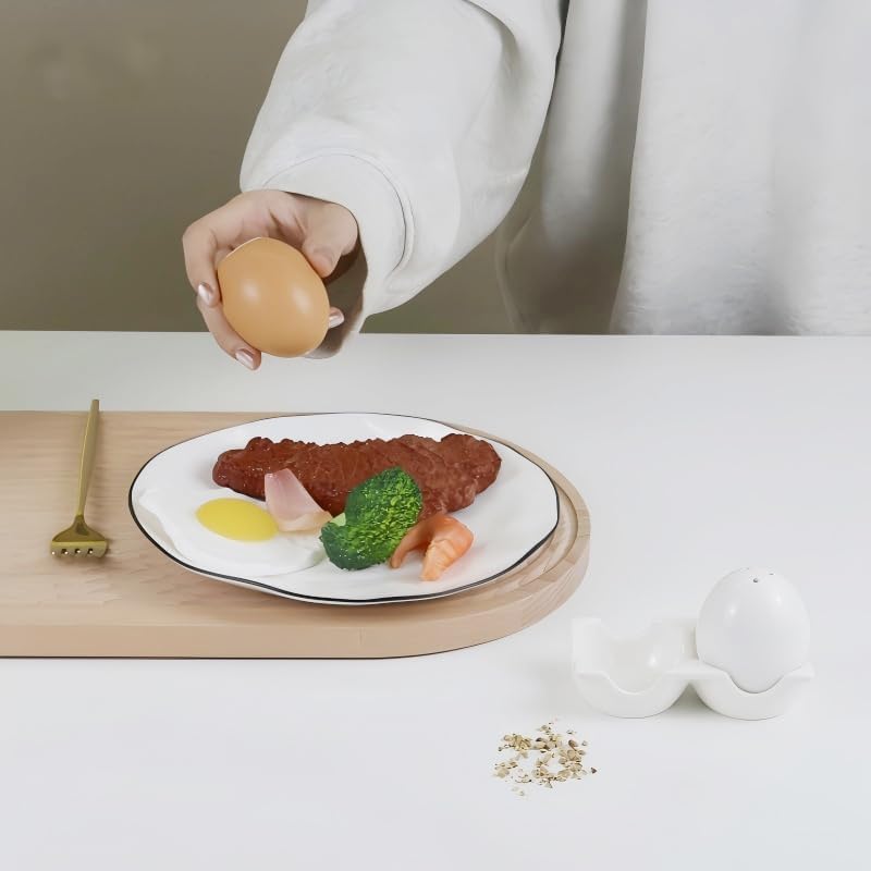 2PCS Salz und Pfefferstreuer Lustig,Keramik Salzstreuer Nachfüllbarer salz und pfeffermühle Küchenzu