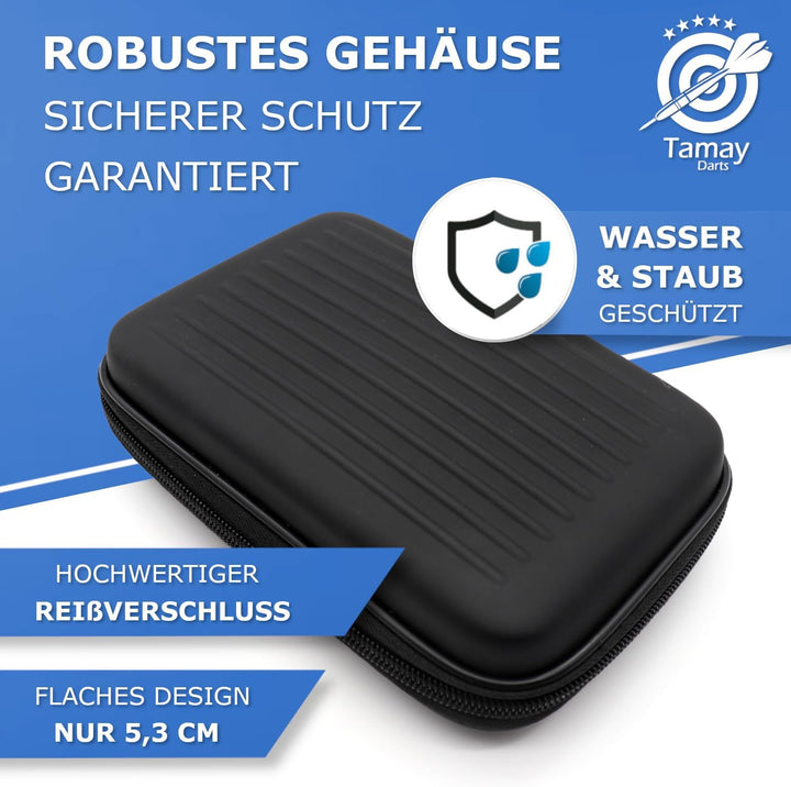 Darttasche Premium I Optimaler halt für 6 Steeldarts oder Softdarts I Dart Tasche zum Schutz Ihrer D