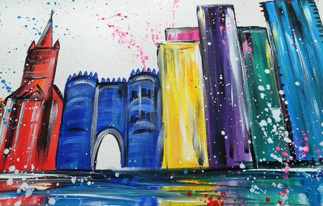 Monica Mirafiori I 100% HANDGEMALT I Gemälde Köln I 100x50cm | Gemälde Handgemalt | Acrylgemälde | S