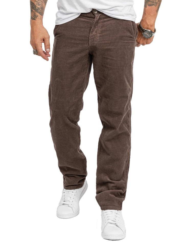 Rock Creek Herren Cord Hose Regular Fit Chino Hose RC-2156 29W / 30L Mocca, 29W / 30L Mocca