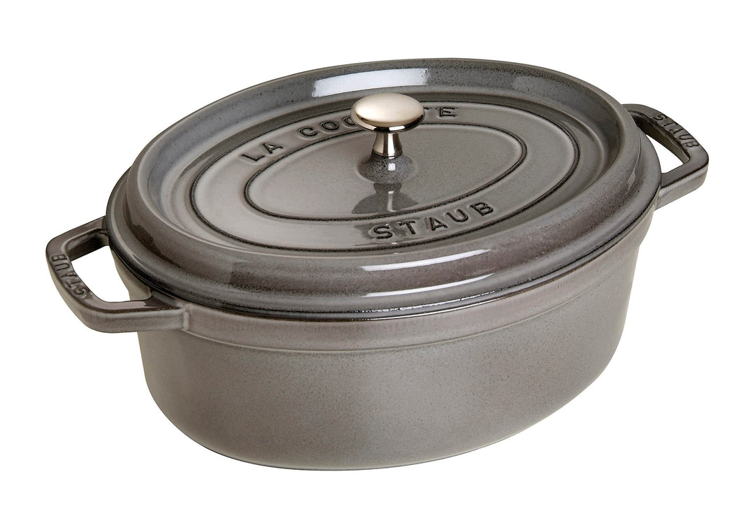 STAUB Cocotte, Gusseisen Bräter mit Deckel, 31 cm, 5,5 L, Oval, Alle Herdarten inkl Induktion, Made