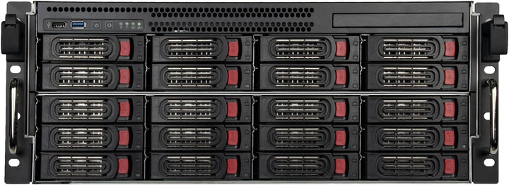 SilverStone Technology RM43-320-RS, 4HE-Rackmount-Speicherservergehäuse mit 20 Schächten für 2,5-Zol
