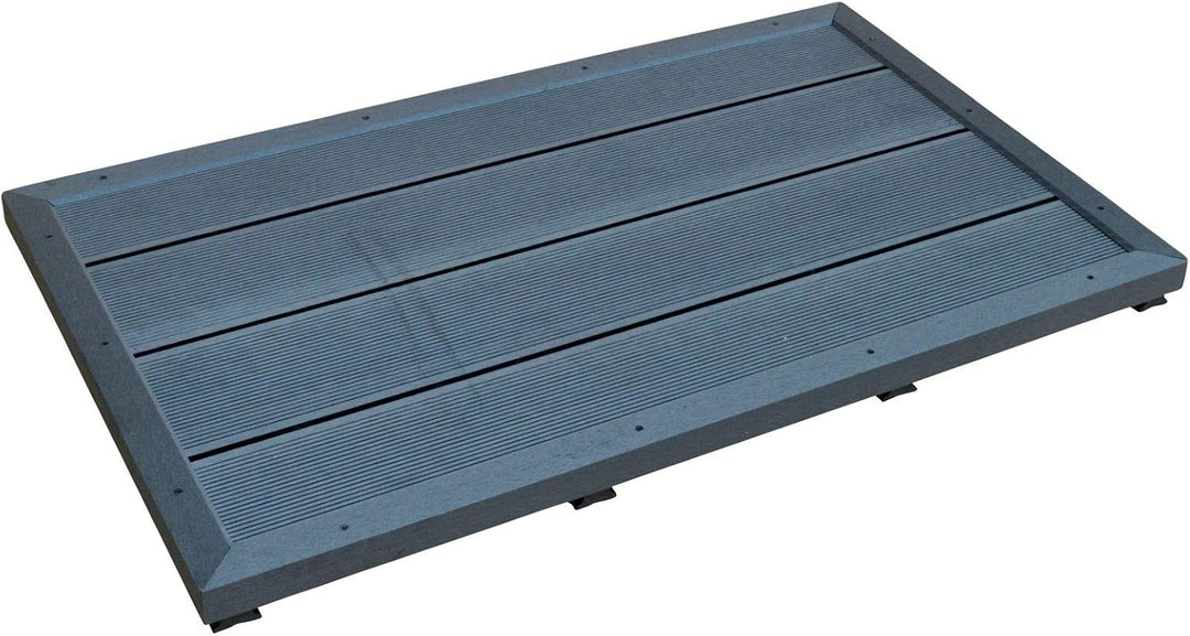 ALTONE WPC Bodenplatte für Pool Leitern und Solarduschen 101 x 60 x 5,5 cm dunkelgrau
