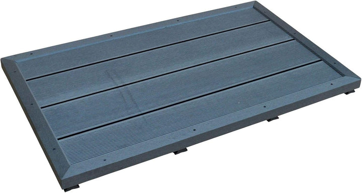 ALTONE WPC Bodenplatte für Pool Leitern und Solarduschen 101 x 60 x 5,5 cm dunkelgrau