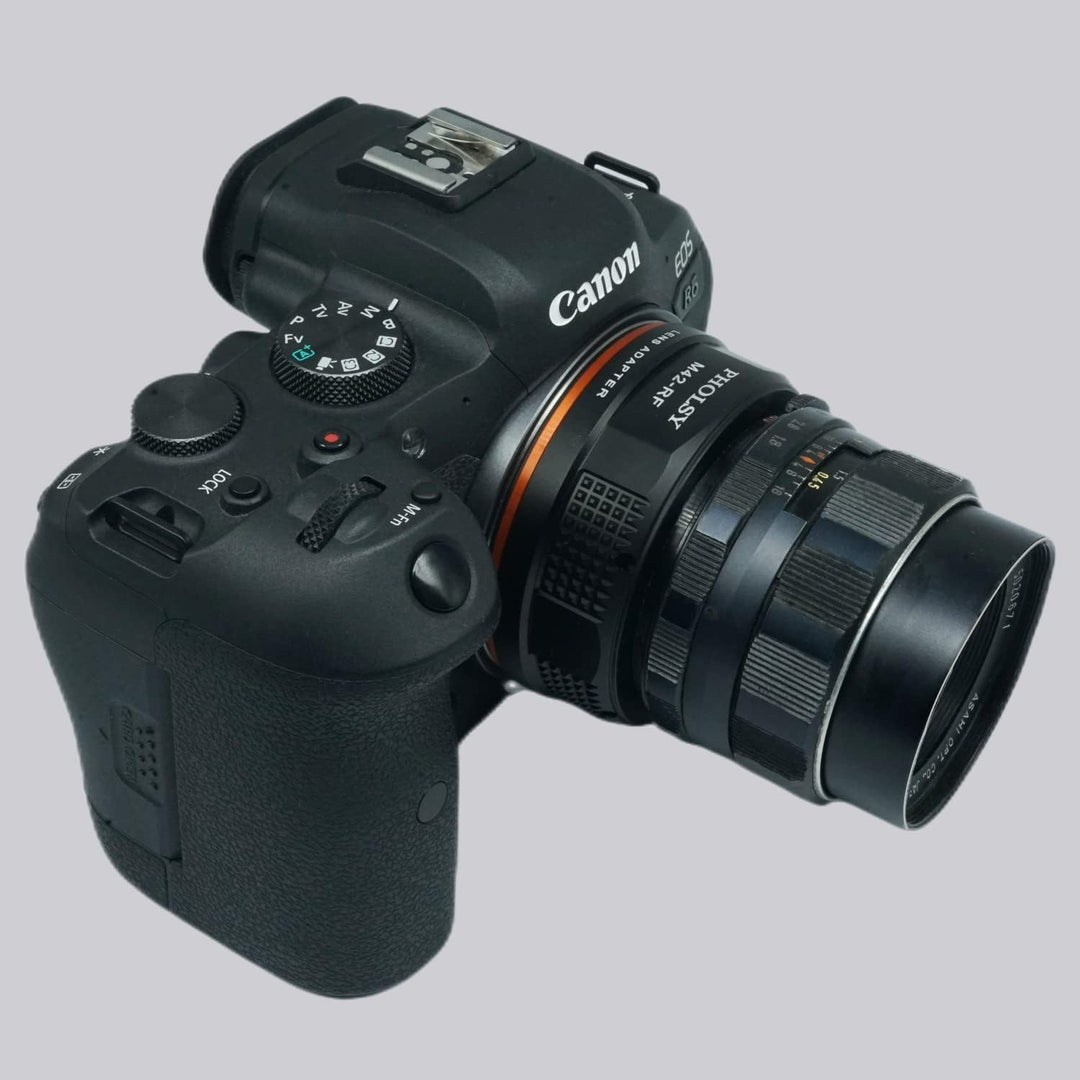 PHOLSY Objektivadapter Manueller Fokus Kompatibel mit M42 42mm Schraubmontage Mount Objektiv auf Can