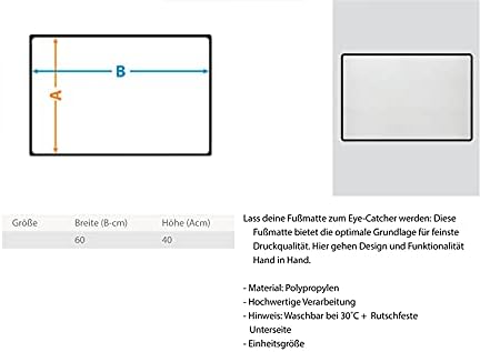 Handball Spieler Designs für Handball - Fussmatte 60x40cm Weiss, 60x40cm Weiss