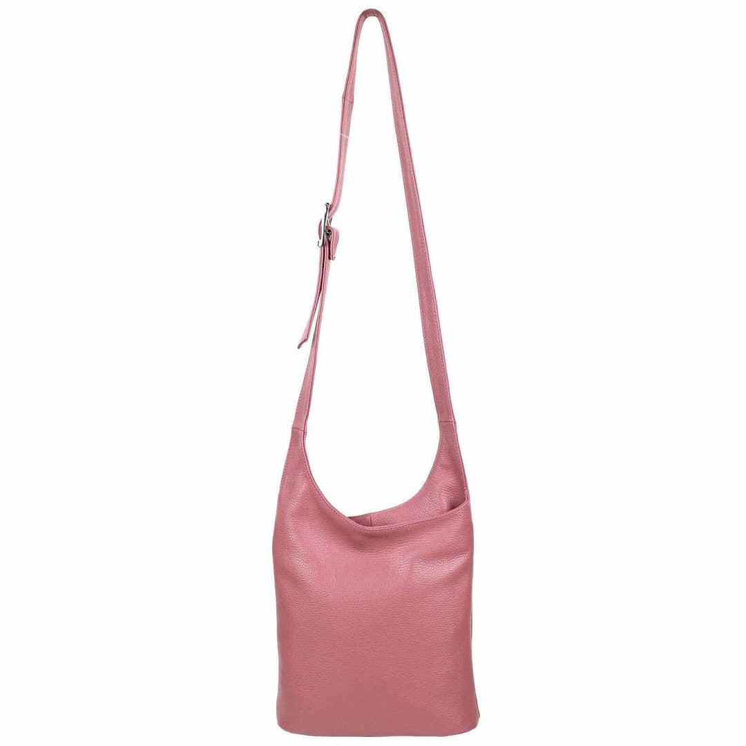 ITALYSHOP24-COM OBC Made in Italy DAMEN LEDER TASCHE Umhängetasche Bodybag Crossbody Schultertasche