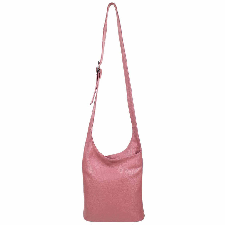 ITALYSHOP24-COM OBC Made in Italy DAMEN LEDER TASCHE Umhängetasche Bodybag Crossbody Schultertasche