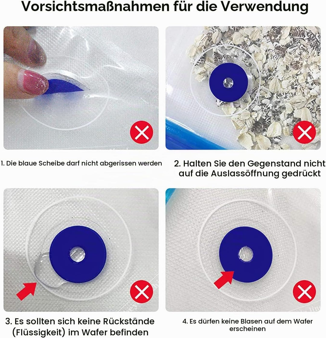 Vakuumbeutel-Set (30x34CM),10 Stück Sous Vide Beutel mit Pumpe, Wiederverwendbare Vacuum Bags, für R