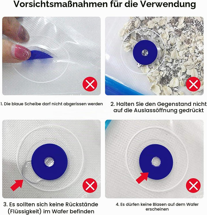 Vakuumbeutel-Set (30x34CM),10 Stück Sous Vide Beutel mit Pumpe, Wiederverwendbare Vacuum Bags, für R