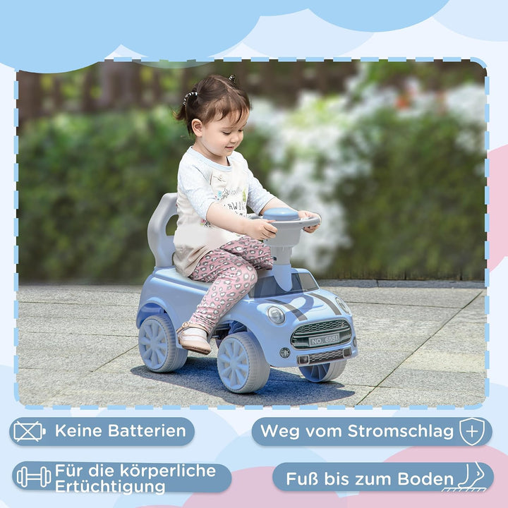 AIYAPLAY Rutschauto Rutschfahrzeug Kinderfahrzeug für 18-36 Monate Kinder Hellblau, Hellblau