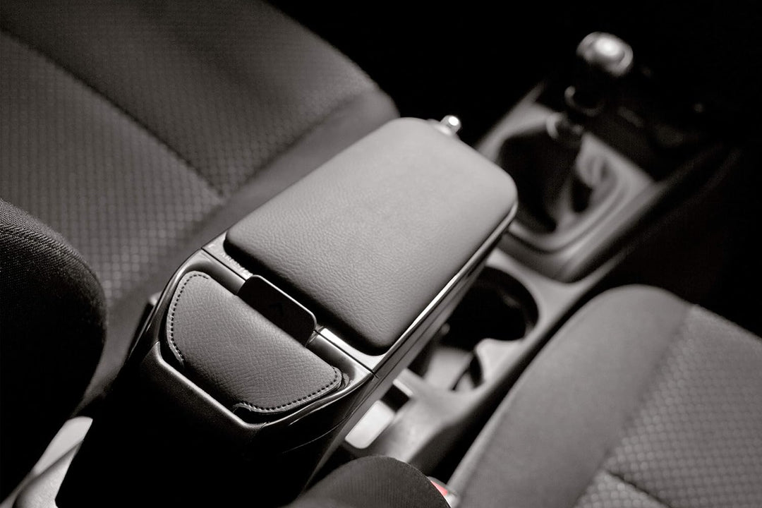 RATI ARMSTER 2 Apoyabrazos Específico Negro para Peugeot 308 (07-13), con compartimento de Almacenaj