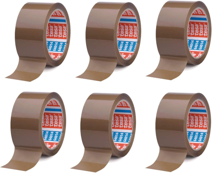 Herlitz 8842700 Packbandabroller für Grossrollen Spar-Set (1 Abroller Herlitz + 6 Rollen braun)