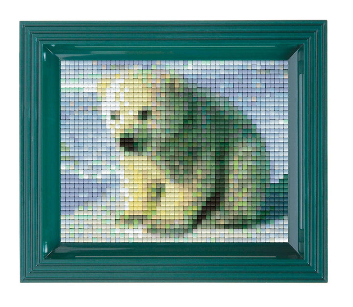 Pracht Creatives Hobby Pixel P31036 Mosaik Geschenkverpackung Eisbär, Pixelbild mit Rahmen, kinderle