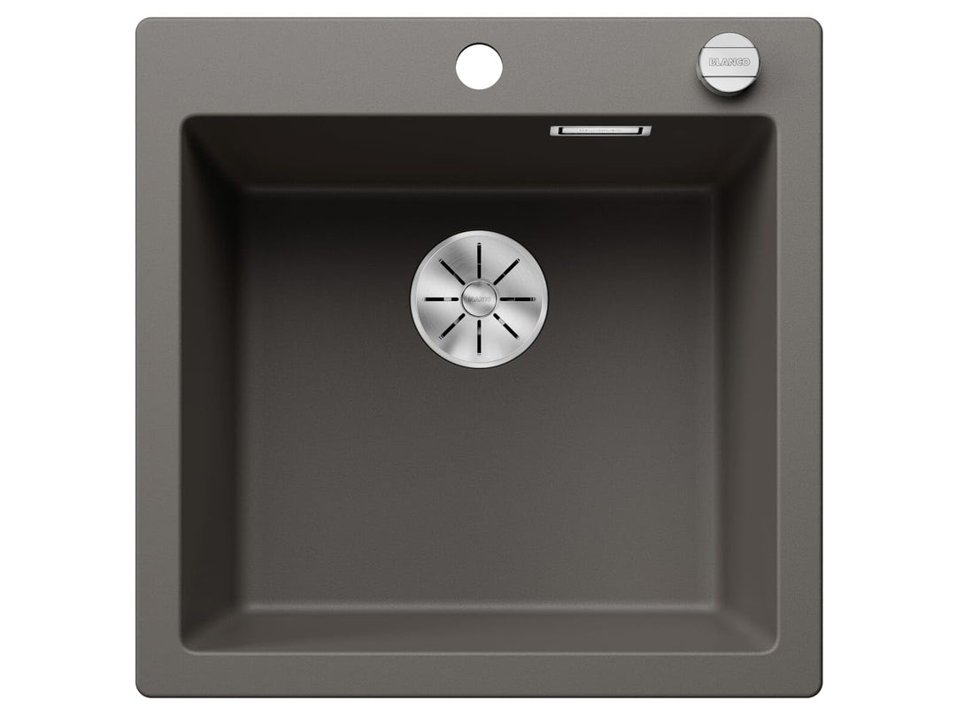 BLANCO PLEON 5 | SILGRANIT vulkangrau | Einbauart: Einbau von Oben | mit Ablauffernbedienung | 50er