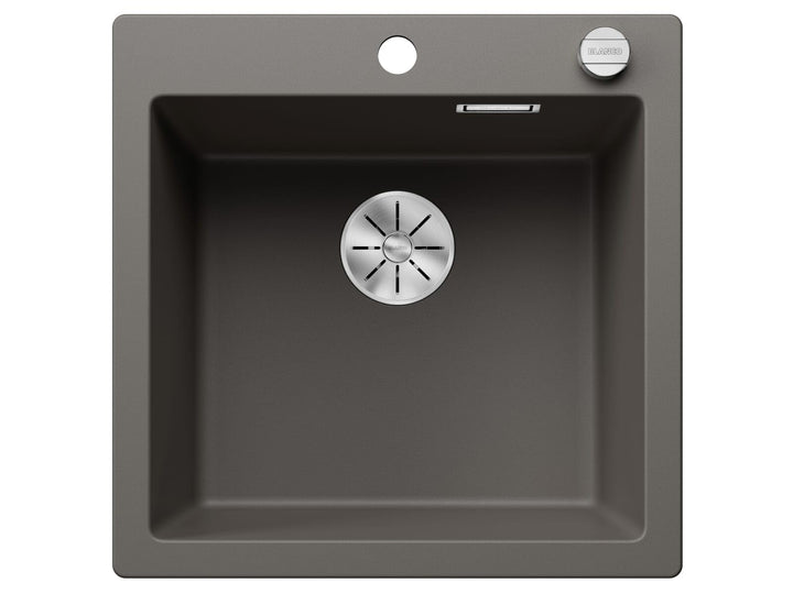 BLANCO PLEON 5 | SILGRANIT vulkangrau | Einbauart: Einbau von Oben | mit Ablauffernbedienung | 50er