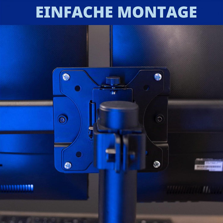 VIVO Dual-VESA-Halterungsadapter, horizontale Montagehalterung für 2 Monitor-Bildschirme bis 68,6 cm