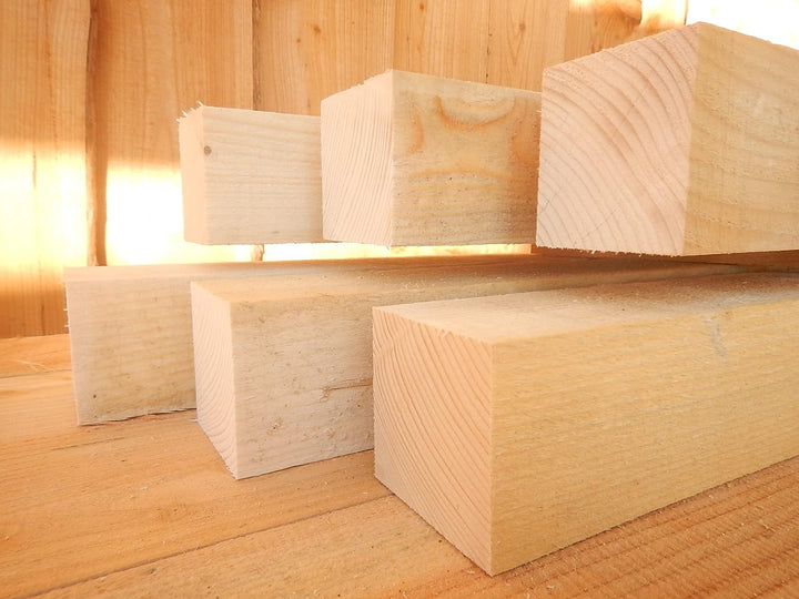 FICHTE TANNE 120x120 mm Balken 12x12 cm Kantholz Pfosten Rahmen sägerau Bauholz 60cm Länge (6)