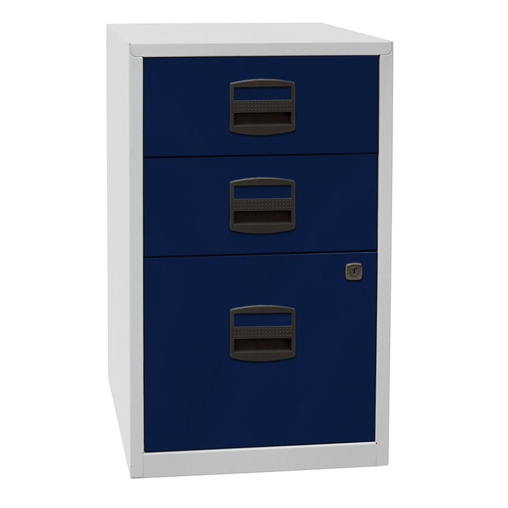 Bisley Home Beistellschrank PFA, 2 Universalschubladen, 1 HR-Schublade, Metall, 505 Korpus Lichtgrau