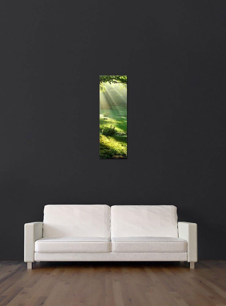 Bilderdepot24 Bild auf Leinwand | Wiese in 30x90 cm als Panorama Wandbild | Wand-deko Dekoration Woh
