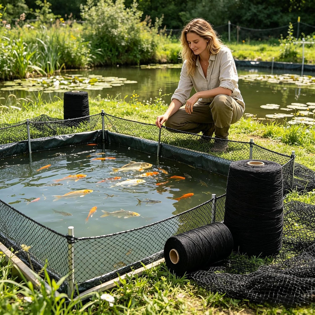 Teichnetz Robustes Verstellbares Schutz-Abdecknetz | Fischnetz Für Den Teich Für Vogelschutz Im Auss