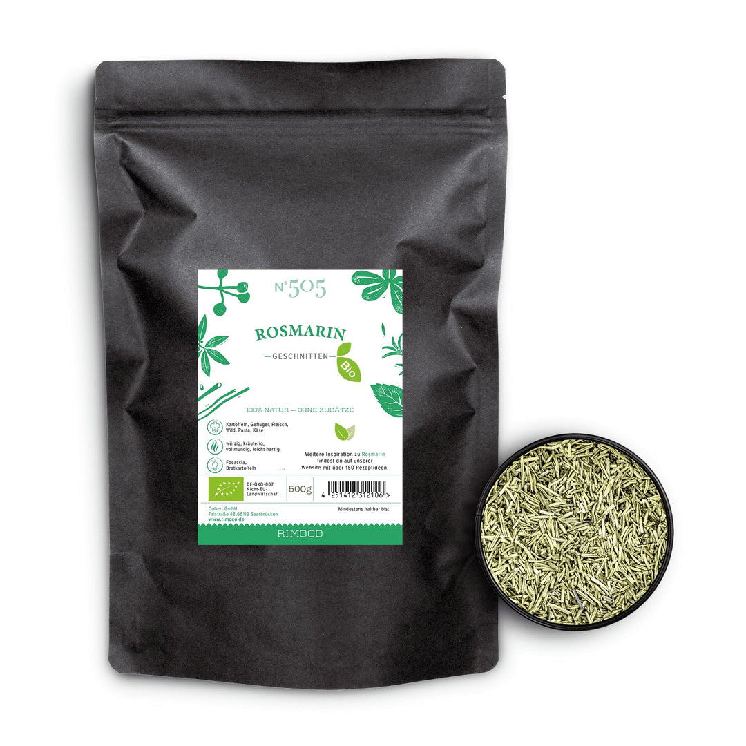 Bio Rosmarin N°505 | geschnitten | Grosspackung 500g | feinherb mit edler Holznote 500 g (1er Pack),