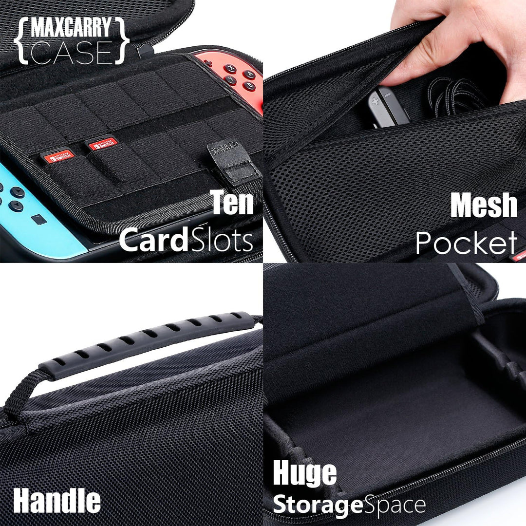 Skull &amp; Co. NeoGrip Bundle für Nintendo Switch OLED und Regular Modell: Eine andockbare Schutzhülle
