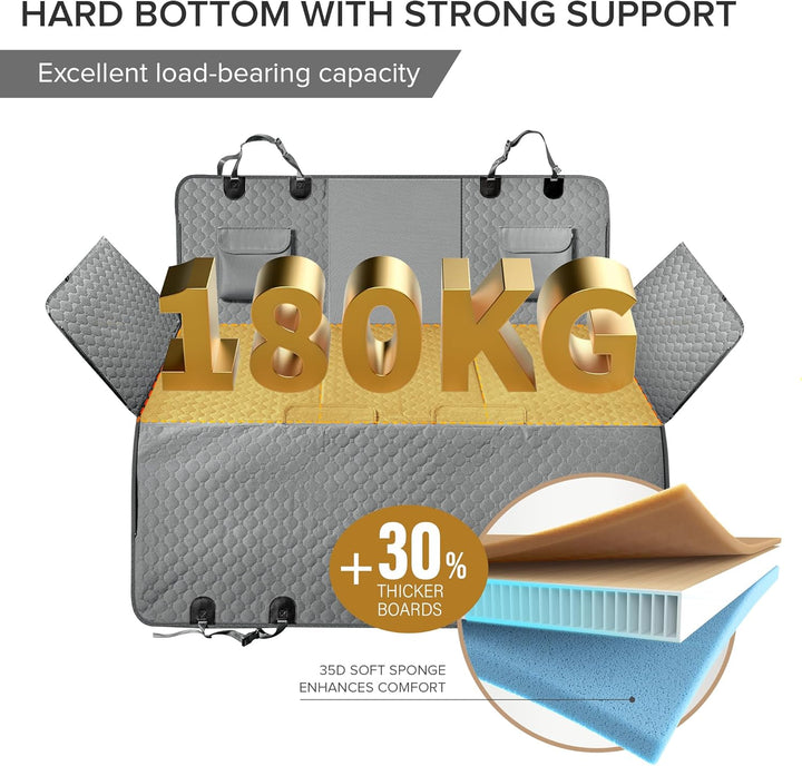 XL LKW-Rücksitzverlängerung für Hunde, grosse harte Unterseite, Hundeautositzbezug für Rücksitz, rob