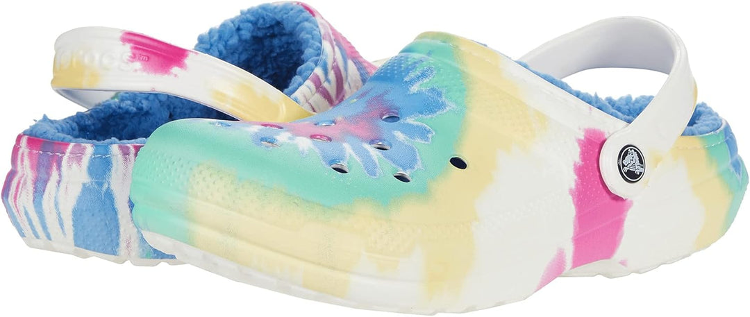 Crocs Unisex Classic Lined Tie-dye Clogs 37/38 EU Pastel Tie Dye, 37/38 EU Pastel Tie Dye