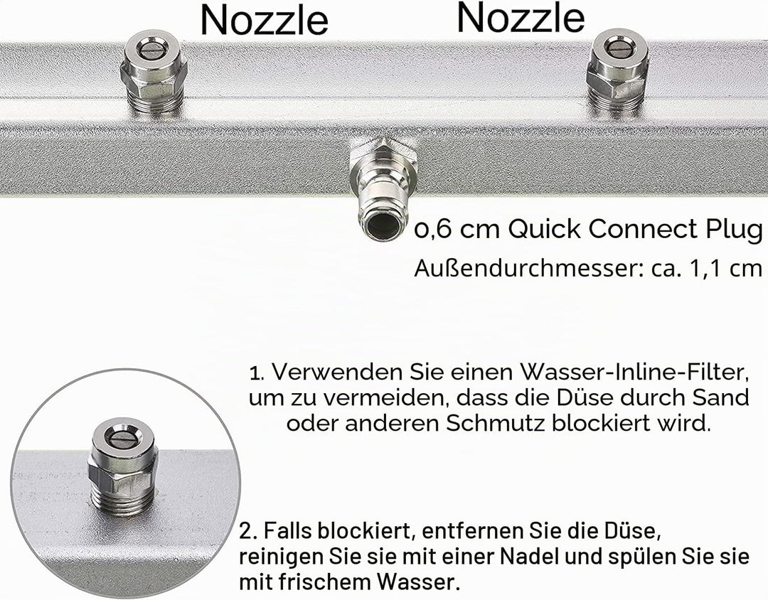 M MINGLE Hochdruckreiniger Unterbodenreiniger Waschanlage mit 45 Grad abgewinkeltem Stab