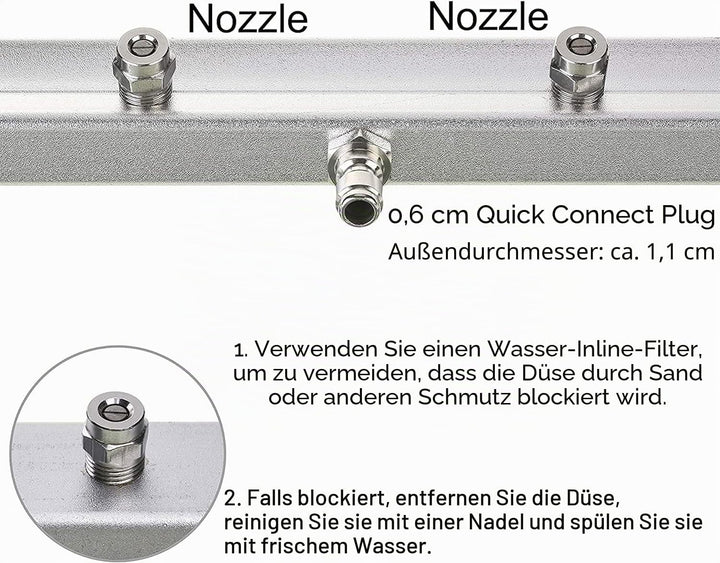 M MINGLE Hochdruckreiniger Unterbodenreiniger Waschanlage mit 45 Grad abgewinkeltem Stab