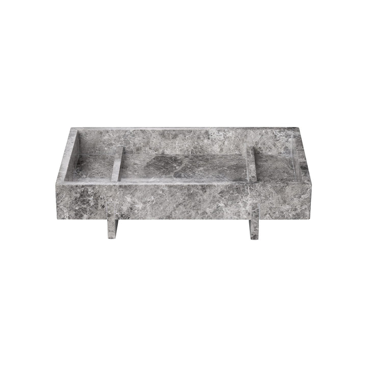 blomus Marmor Tablett -ABENTO- Serviertablett Organizer 7,5x30x18cm (LxBxH) (Sharkskin) (66663) 7,5
