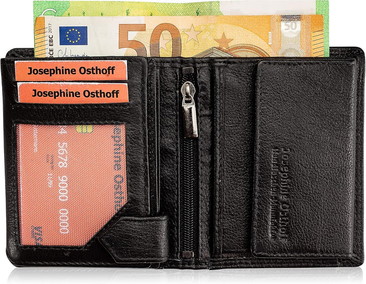 Josephine Osthoff Geldbörse Herren Portemonnaie Kreditkartenetui klein KleinGeldbörse Damen Slim Mün