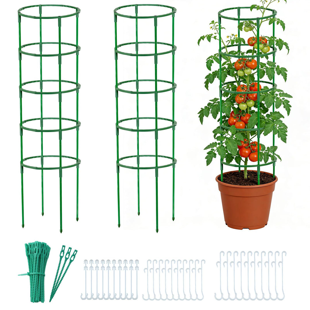 Tomaten Rankhilfe, Bis Zu 85 cm Hohe Rankhilfe Gurken Mit Verstellbarer Höhe, Unbegrenztes Spleissen