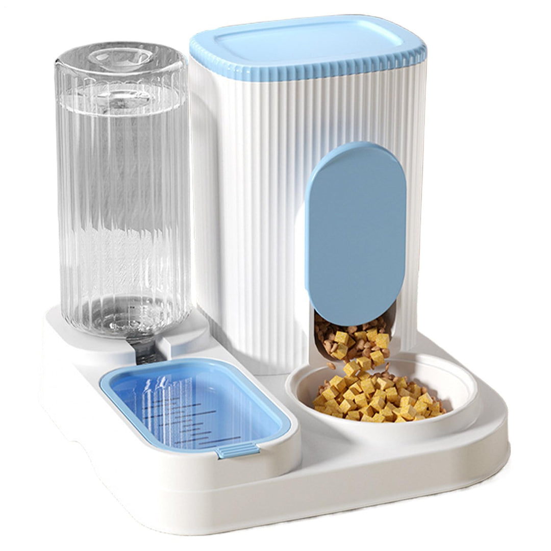 Automatic Cat Feeder, 2 In 1 Purpose Food Dispenser &amp; Water Bowl Set, Large Capacity Design, Removab